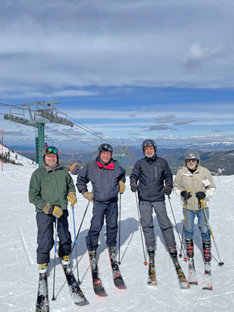 James and Buddies Skiing Montana.